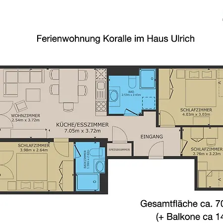 Ulrich Whg Koralle Apartamento *